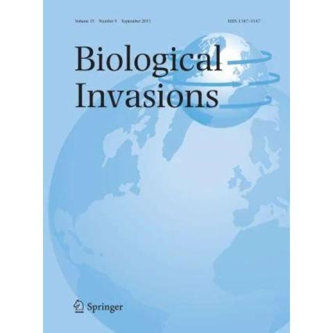 "Biological Invasions" journal cover