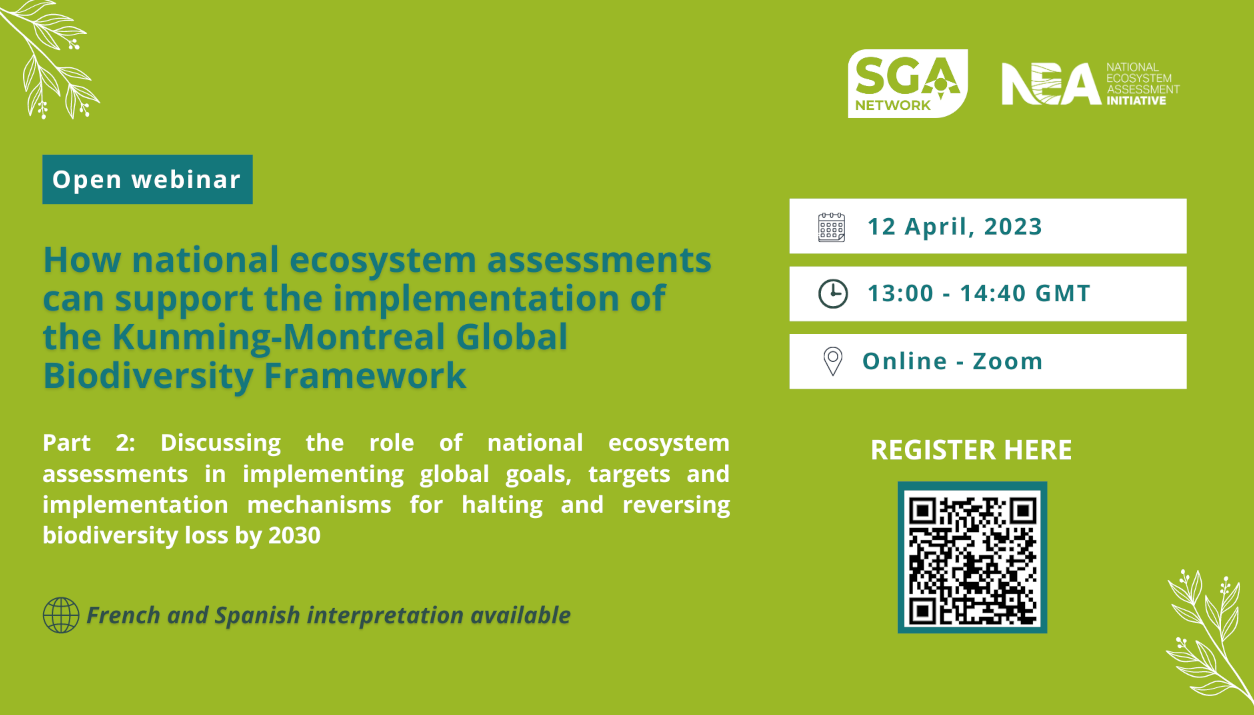 Webinar on how national ecosystem asessments can support the implementation of the Kunming-Montreal Global Biodiversity Framework
