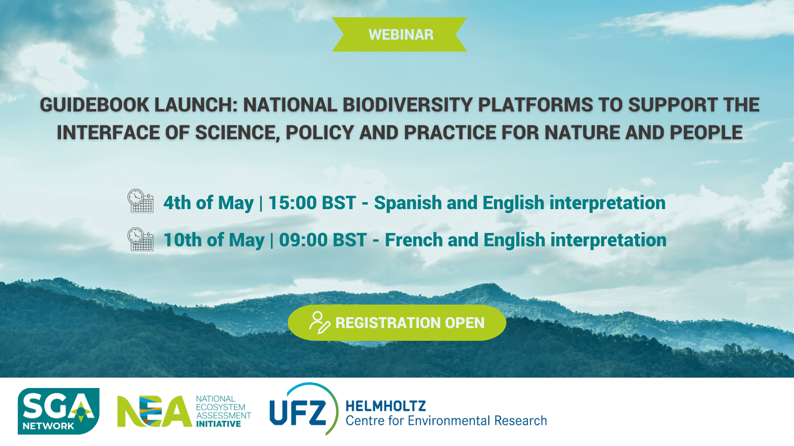 Save-to-date card on the National Biodiversity Platforms webinar
