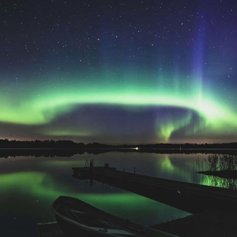 Tristan Pokornyi on Pexels. Aurora Borealis, also known as the northern lights, illuminates the night sky in Finland